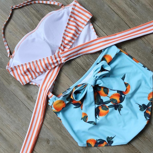PARKER Orange & Blue Striped Monokini - Picture 6 of 8